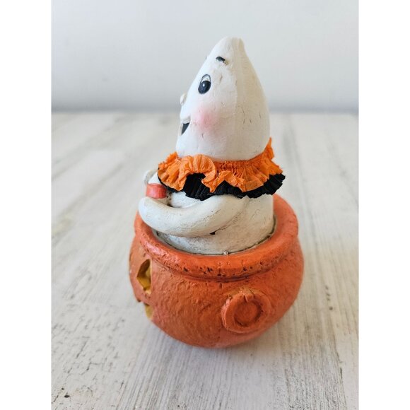 Ashland pumpkin ghost candy corn unique statue figurine Halloween shabby chic - Picture 2 of 6